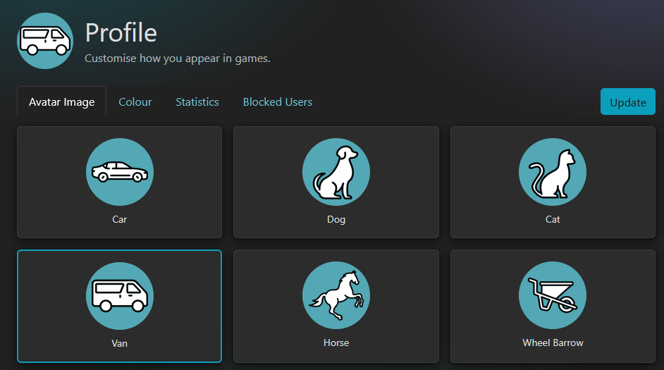 Customising your profile avatar and colour